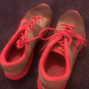 Pink and gray NIKES